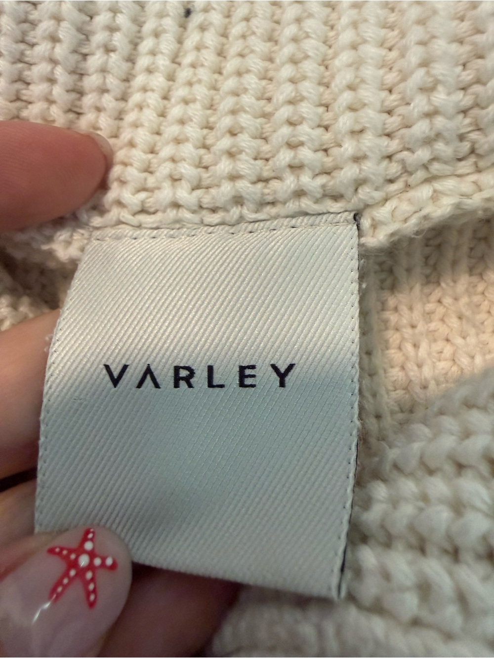 Varley Mentone Knit Half-Zip Pullover Sweater Egret Ivory Size Medium - Picture 6 of 7